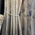 Gold Palm Jacquard Curtain